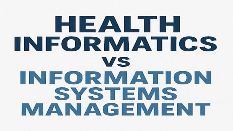Health Informatics vs. Information Systems